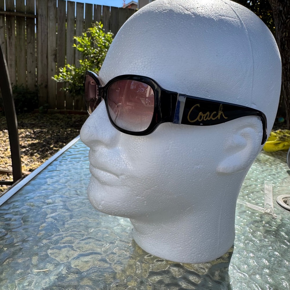 Coach Whitney S495 Black Rectangular Sunglasses w… - image 1